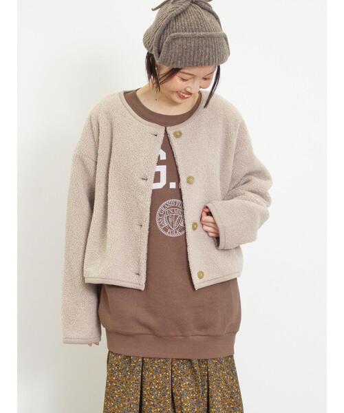 Samansa Mos2（サマンサ モスモス）の「カットボアショートジャケット（ブルゾン・レディース・ベージュ/ブラウン/ブラック・F）」の15枚目の写真