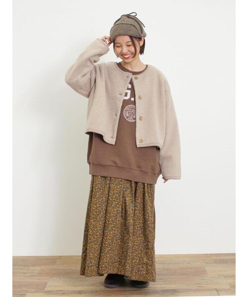 Samansa Mos2（サマンサ モスモス）の「カットボアショートジャケット（ブルゾン・レディース・ベージュ/ブラウン/ブラック・F）」の16枚目の写真