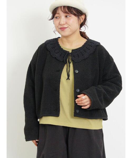 Samansa Mos2（サマンサ モスモス）の「カットボアショートジャケット（ブルゾン・レディース・ベージュ/ブラウン/ブラック・F）」の18枚目の写真