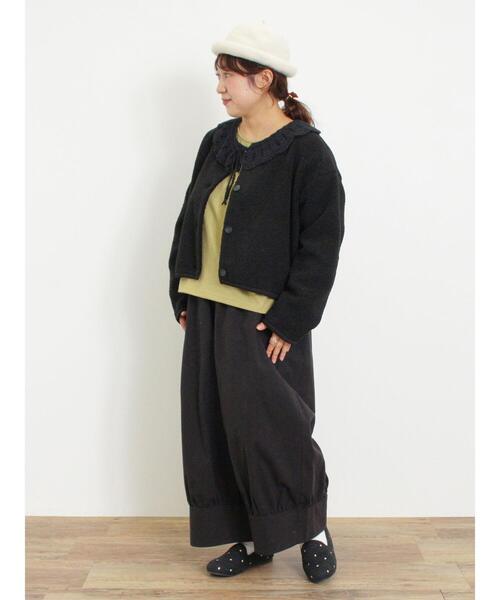 Samansa Mos2（サマンサ モスモス）の「カットボアショートジャケット（ブルゾン・レディース・ベージュ/ブラウン/ブラック・F）」の12枚目の写真