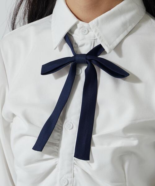 WEGO（ウィゴー）の「WEGO/細スクールリボン（蝶ネクタイ・レディース・ピンク/レッド/ネイビー/ブラック/ブラウン・FREE）」の4枚目の写真