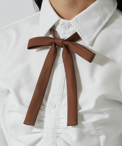 WEGO（ウィゴー）の「WEGO/細スクールリボン（蝶ネクタイ・レディース・ピンク/レッド/ネイビー/ブラック/ブラウン・FREE）」の3枚目の写真