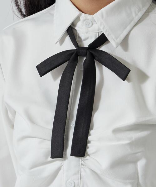 WEGO（ウィゴー）の「WEGO/細スクールリボン（蝶ネクタイ・レディース・ピンク/レッド/ネイビー/ブラック/ブラウン・FREE）」の2枚目の写真