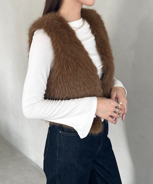 セール】コンパクトファーベスト（ベスト）｜MYMOOD.（マイムード）の