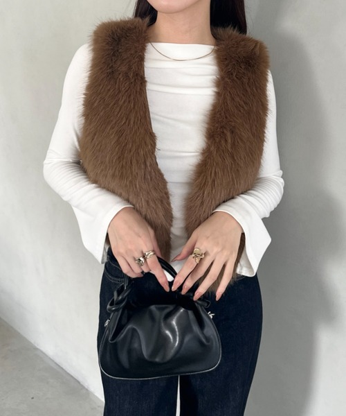 セール】コンパクトファーベスト（ベスト）｜MYMOOD.（マイムード）の