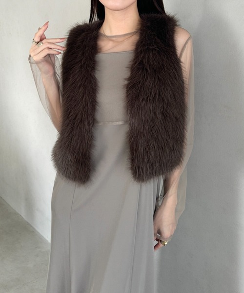 セール】コンパクトファーベスト（ベスト）｜MYMOOD.（マイムード）の