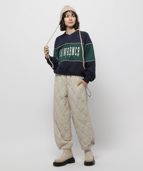 niko and...（ニコアンド）の「モクモクキルティングパンツ（その他パンツ・レディース・アイボリー/チャコール/パープル・FREE）」の17枚目の写真