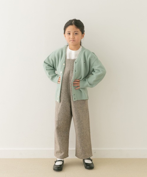 URBAN RESEARCH DOORS（アーバンリサーチドアーズ）の「『親子リンク』ネップツイードサロペット(KIDS)（ワンピース・キッズ・ライトベージュ/チャコールグレー・120/135）」の9枚目の写真
