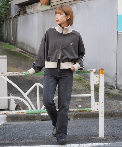 tiptop(ティップトップ)の「【丈が選べる2サイズ】スエポントラックジャケット(スウェット・レディース・ホワイト系その他/アイボリー/グレー系その他/チャコールグレー・SHORT/LONG)」の16枚目の写真