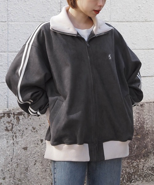 tiptop(ティップトップ)の「【丈が選べる2サイズ】スエポントラックジャケット(スウェット・レディース・ホワイト系その他/アイボリー/グレー系その他/チャコールグレー・SHORT/LONG)」の7枚目の写真