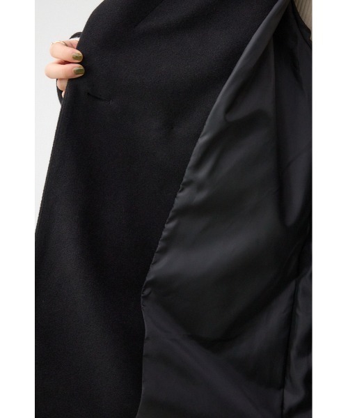 AZUL by moussy(アズールバイマウジー)の「ビッグラペルコート(ステンカラーコート・レディース・グレー/ブラック・FREE)」の8枚目の写真
