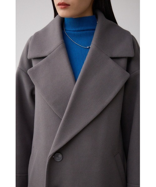 AZUL by moussy(アズールバイマウジー)の「ビッグラペルコート(ステンカラーコート・レディース・グレー/ブラック・FREE)」の15枚目の写真
