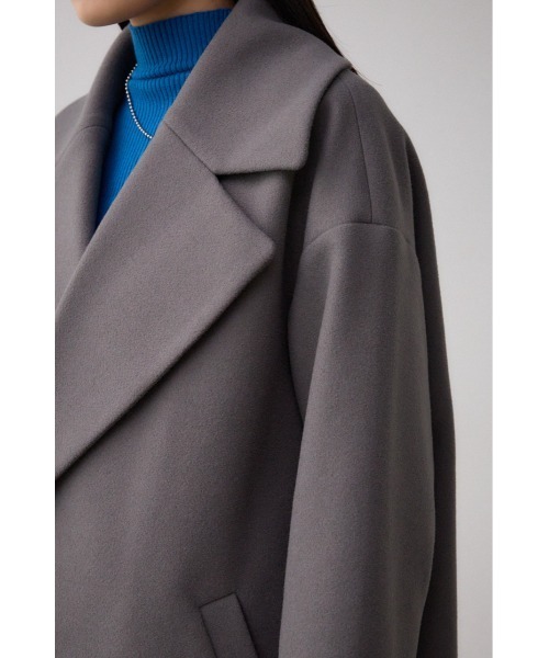 AZUL by moussy(アズールバイマウジー)の「ビッグラペルコート(ステンカラーコート・レディース・グレー/ブラック・FREE)」の16枚目の写真