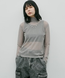 AIVER | AIVER　レースハイネックFSプルオーバー(Tシャツ/カットソー)