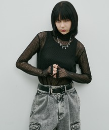 AIVER | AIVER　レースハイネックFSプルオーバー(Tシャツ/カットソー)