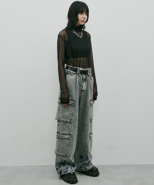 AIVER（アイバー）の「AIVER　レースハイネックFSプルオーバー（Tシャツ/カットソー・レディース・レッド/シルバーグレー/ブルー/ブラック・LARGE/MEDIUM/SMALL）」の13枚目の写真