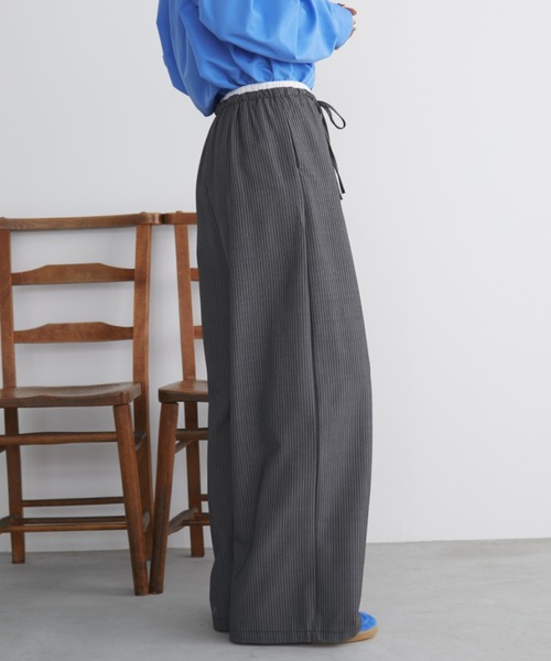 Auntie Rosa Holiday(アンティローザホリデー)の「ダブルウエストイージースラックスパンツ / サイズ展開あり(スラックス・レディース・グレー/ネイビー・SMALL/MEDIUM)」の6枚目の写真