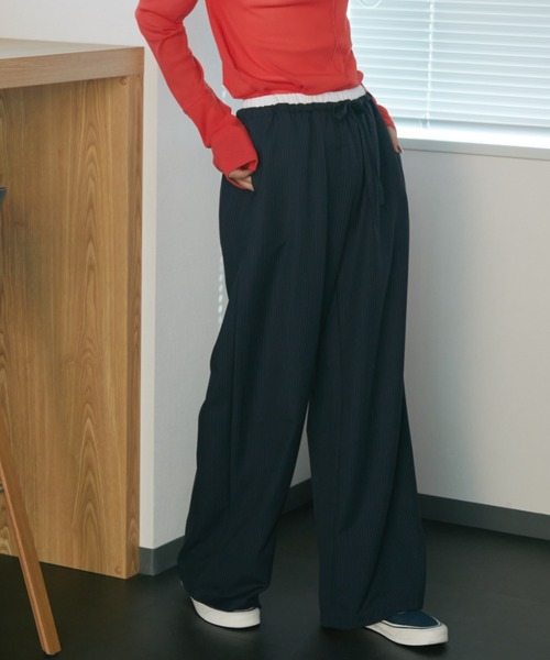 Auntie Rosa Holiday(アンティローザホリデー)の「ダブルウエストイージースラックスパンツ / サイズ展開あり(スラックス・レディース・グレー/ネイビー・SMALL/MEDIUM)」の16枚目の写真