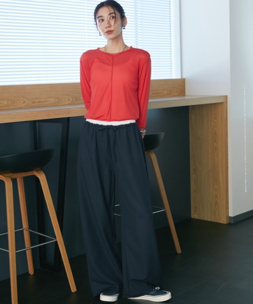 Auntie Rosa Holiday(アンティローザホリデー)の「ダブルウエストイージースラックスパンツ / サイズ展開あり(スラックス・レディース・グレー/ネイビー・SMALL/MEDIUM)」の18枚目の写真