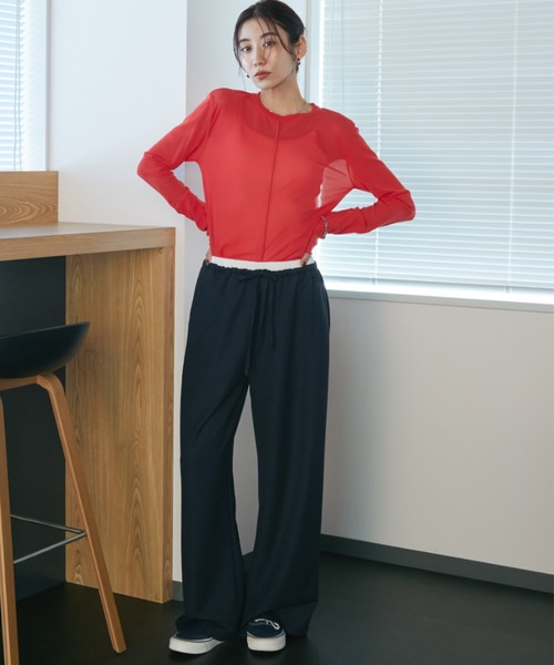 Auntie Rosa Holiday(アンティローザホリデー)の「ダブルウエストイージースラックスパンツ / サイズ展開あり(スラックス・レディース・グレー/ネイビー・SMALL/MEDIUM)」の19枚目の写真