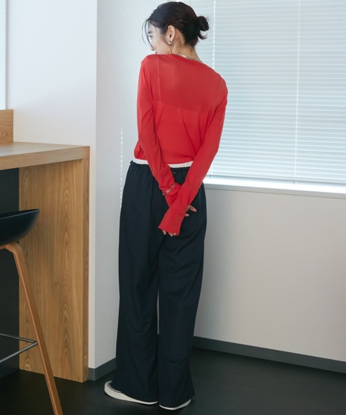 Auntie Rosa Holiday(アンティローザホリデー)の「ダブルウエストイージースラックスパンツ / サイズ展開あり(スラックス・レディース・グレー/ネイビー・SMALL/MEDIUM)」の22枚目の写真