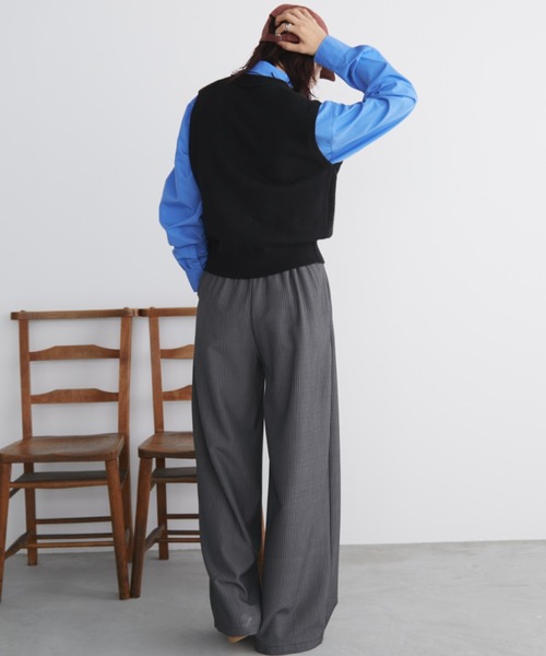 Auntie Rosa Holiday(アンティローザホリデー)の「ダブルウエストイージースラックスパンツ / サイズ展開あり(スラックス・レディース・グレー/ネイビー・SMALL/MEDIUM)」の10枚目の写真