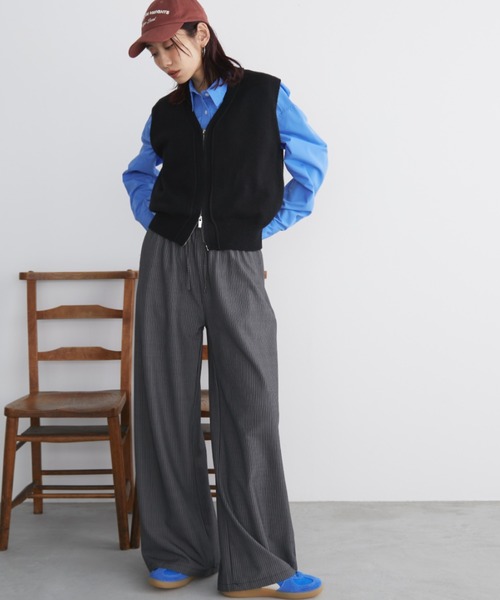 Auntie Rosa Holiday(アンティローザホリデー)の「ダブルウエストイージースラックスパンツ / サイズ展開あり(スラックス・レディース・グレー/ネイビー・SMALL/MEDIUM)」の11枚目の写真