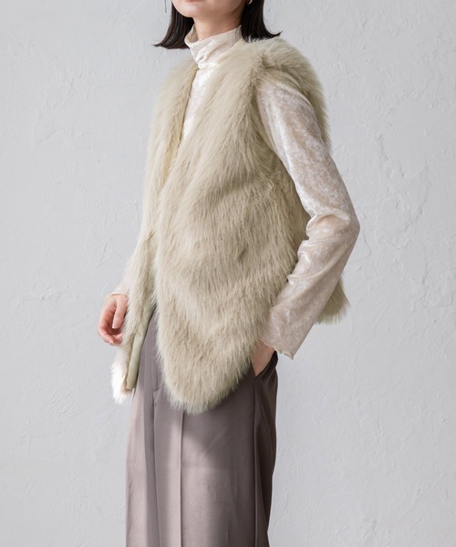 PLAGE 2024AW Fur vest ファーベスト　美品 PLAGE 2024AW Fur vest ファーベスト 美品 PLAGE 2024AW Fur vest