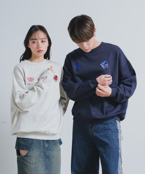 Remember.(リメンバー)の「Both Embroidery Monster Claw Sweat(スウェット・メンズ・チャコールグレー/ライトグレー・LARGE/MEDIUM/SMALL)」の3枚目の写真