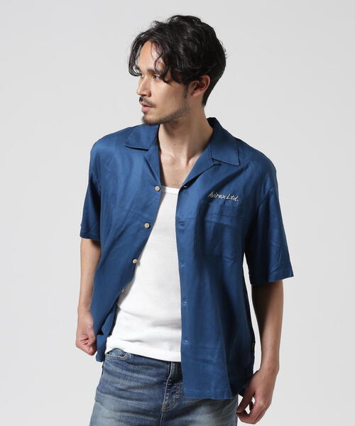 AVIREX(アヴィレックス)の「DOUBLE DRAGON SOUVENIR SHIRT / ダブルドラゴン スーベニア 半袖シャツ / AVIREX / アヴィレックス(シャツ/ブラウス・メンズ・ブルー/ブラック/パープル・XX-LARGE/X-LARGE/LARGE/MEDIUM)」の15枚目の写真