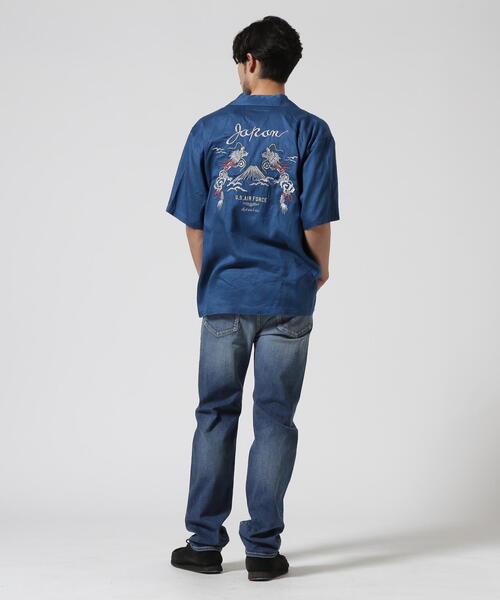 AVIREX(アヴィレックス)の「DOUBLE DRAGON SOUVENIR SHIRT / ダブルドラゴン スーベニア 半袖シャツ / AVIREX / アヴィレックス(シャツ/ブラウス・メンズ・ブルー/ブラック/パープル・XX-LARGE/X-LARGE/LARGE/MEDIUM)」の16枚目の写真