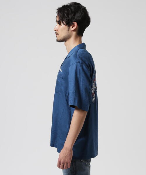 AVIREX(アヴィレックス)の「DOUBLE DRAGON SOUVENIR SHIRT / ダブルドラゴン スーベニア 半袖シャツ / AVIREX / アヴィレックス(シャツ/ブラウス・メンズ・ブルー/ブラック/パープル・XX-LARGE/X-LARGE/LARGE/MEDIUM)」の18枚目の写真