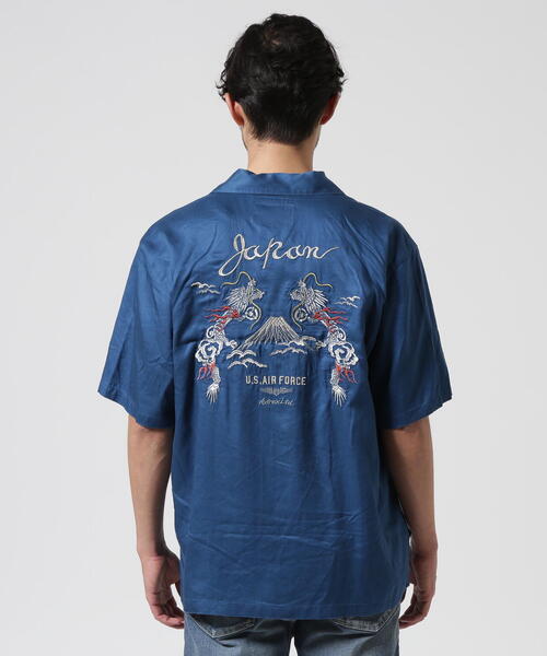 AVIREX(アヴィレックス)の「DOUBLE DRAGON SOUVENIR SHIRT / ダブルドラゴン スーベニア 半袖シャツ / AVIREX / アヴィレックス(シャツ/ブラウス・メンズ・ブルー/ブラック/パープル・XX-LARGE/X-LARGE/LARGE/MEDIUM)」の19枚目の写真