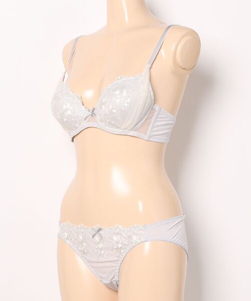 花刺繍チュールブラセット（ブラ&ショーツ）｜Honeys（ハニーズ）の