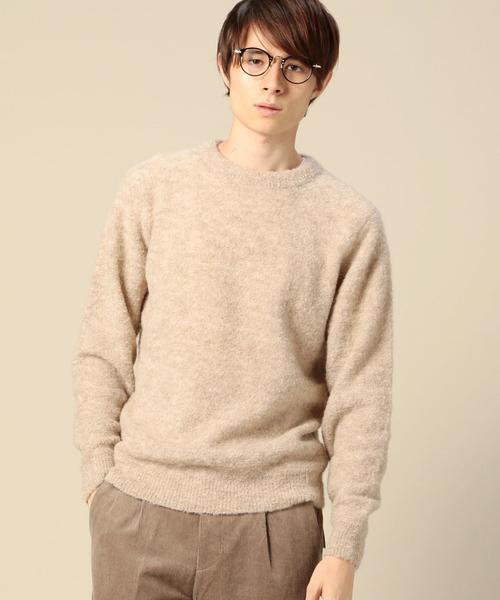 BEAUTY&YOUTH UNITED ARROWS(ビューティーアンドユースユナイテッドアローズ)の「BY アルパカ リングヤーン クルーネックニット◆(ニット/セーター・メンズ・ナチュラル/ネイビー/その他1/ライトグレー/グレー・X-LARGE/MEDIUM/SMALL/LARGE)」の4枚目の写真