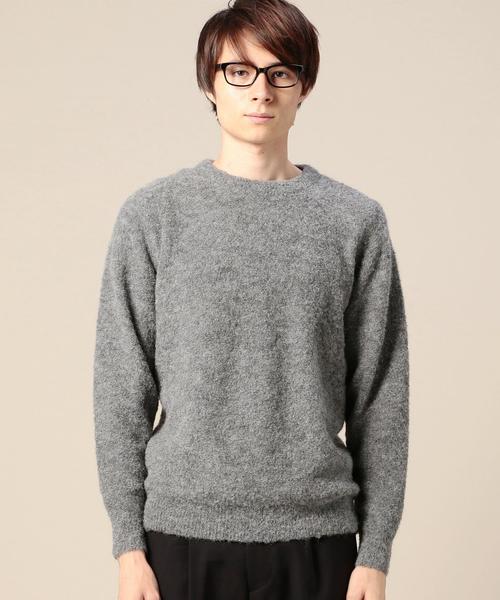 BEAUTY&YOUTH UNITED ARROWS(ビューティーアンドユースユナイテッドアローズ)の「BY アルパカ リングヤーン クルーネックニット◆(ニット/セーター・メンズ・ナチュラル/ネイビー/その他1/ライトグレー/グレー・X-LARGE/MEDIUM/SMALL/LARGE)」の7枚目の写真