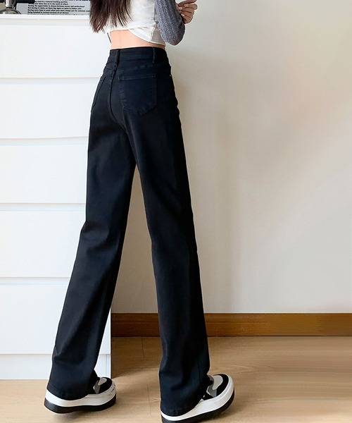 blackdia ocean(ブラックダイヤオーシャン)の「blackdia ocean ワイドストレートデニムパンツ(デニムパンツ・レディース・ダークグレー/ブラック/ライトインディゴブルー/ダークインディゴブルー・X-SMALL/LARGE/MEDIUM/SMALL)」の6枚目の写真