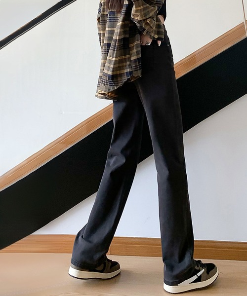 blackdia ocean(ブラックダイヤオーシャン)の「blackdia ocean ワイドストレートデニムパンツ(デニムパンツ・レディース・ダークグレー/ブラック/ライトインディゴブルー/ダークインディゴブルー・X-SMALL/LARGE/MEDIUM/SMALL)」の8枚目の写真