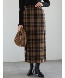 Te chichi | チェックナロースカート(スカート)