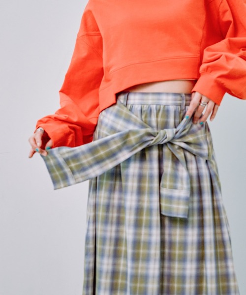 LEPSIM（レプシィム）の「デザインチェックスカート　241961（スカート・レディース・ライトグリーン/ネイビー/ブルー・FREE）」の17枚目の写真
