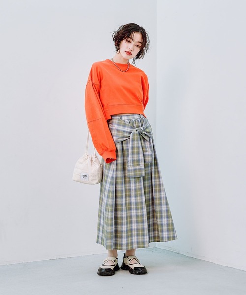 LEPSIM（レプシィム）の「デザインチェックスカート　241961（スカート・レディース・ライトグリーン/ネイビー/ブルー・FREE）」の19枚目の写真