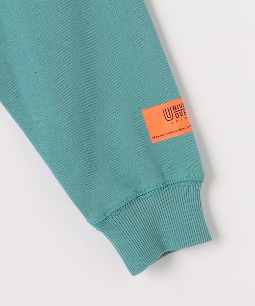 UNIVERSAL OVERALL(ユニバーサルオーバーオール)の「【別注】<UNIVERSAL OVERALL> U スウェット / トレーナー / キッズ 140cm-160cm(スウェット・キッズ・ブラック/ライトグレー/ケリー・M(140-150cm)/L(160cm))」の6枚目の写真