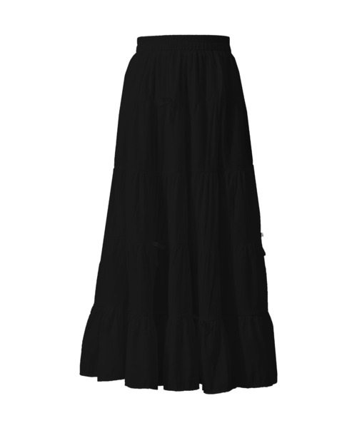 DAY CLOSET(デイ クローゼット)の「【ロング丈/透け防止のペチコート付き】バレエコアルックリボンティアードスカート レディース(スカート・レディース・ホワイト/ブラック・FREE)」の9枚目の写真