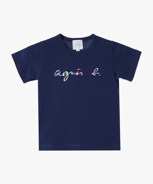 agnes b.(アニエスベー)の「SEN5 L BRASSIERE ベビー トップス(Tシャツ/カットソー・キッズ・ネイビー・2YEAR/1YEAR/6MONTH/18M)」の1枚目の写真