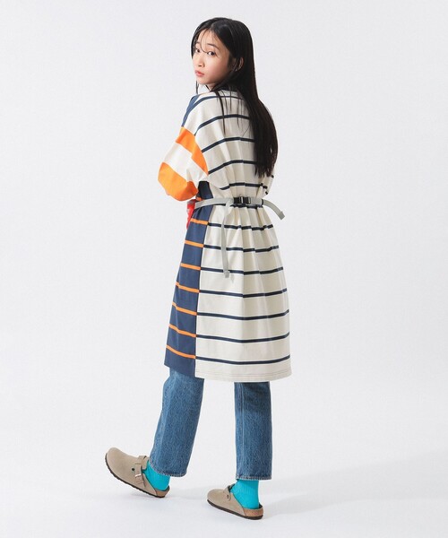 Champion（チャンピオン）の「【別注】Champion / ボーダー クレイジー ワンピース（ワンピース・レディース・ネイビー/ピンク・S）」の13枚目の写真