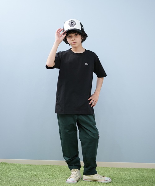 半袖Tシャツ★ニューエラ★夏流行 PEACE SYMBOL T-SHIRTS M BLUE 半袖 ウォッシュド コットン Tシャツ Logo Archive ライト