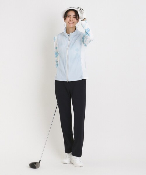 adabat（アダバット）の「撥水加工 シアーワッシャージップアップベスト（ベスト・レディース・サックスブルー/ピンク・42/40/38）」の16枚目の写真