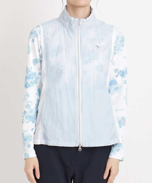 adabat（アダバット）の「撥水加工 シアーワッシャージップアップベスト（ベスト・レディース・サックスブルー/ピンク・42/40/38）」の14枚目の写真