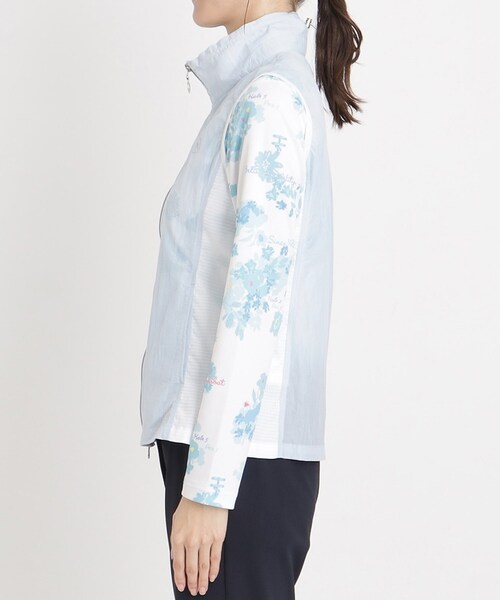 adabat（アダバット）の「撥水加工 シアーワッシャージップアップベスト（ベスト・レディース・サックスブルー/ピンク・42/40/38）」の13枚目の写真