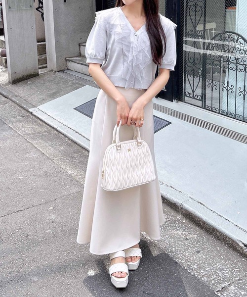 INGNI(イング)の「チャーム付キルティングボストンバッグ(ハンドバッグ・レディース・ピンクベージュ/ブラック/オフホワイト・ONE SIZE)」の19枚目の写真